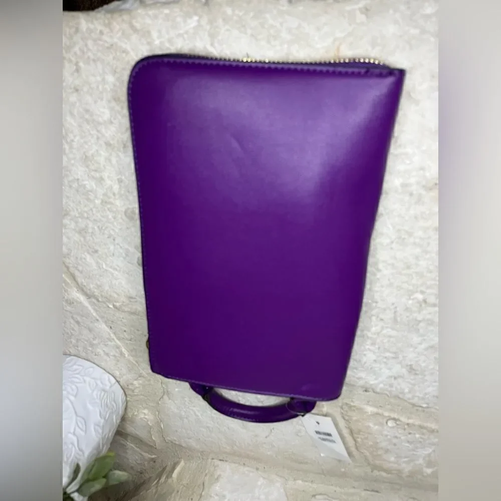 Novelty Lady Face Shoulder Bag faux Leather Messenger Travel Handbag (Purple)